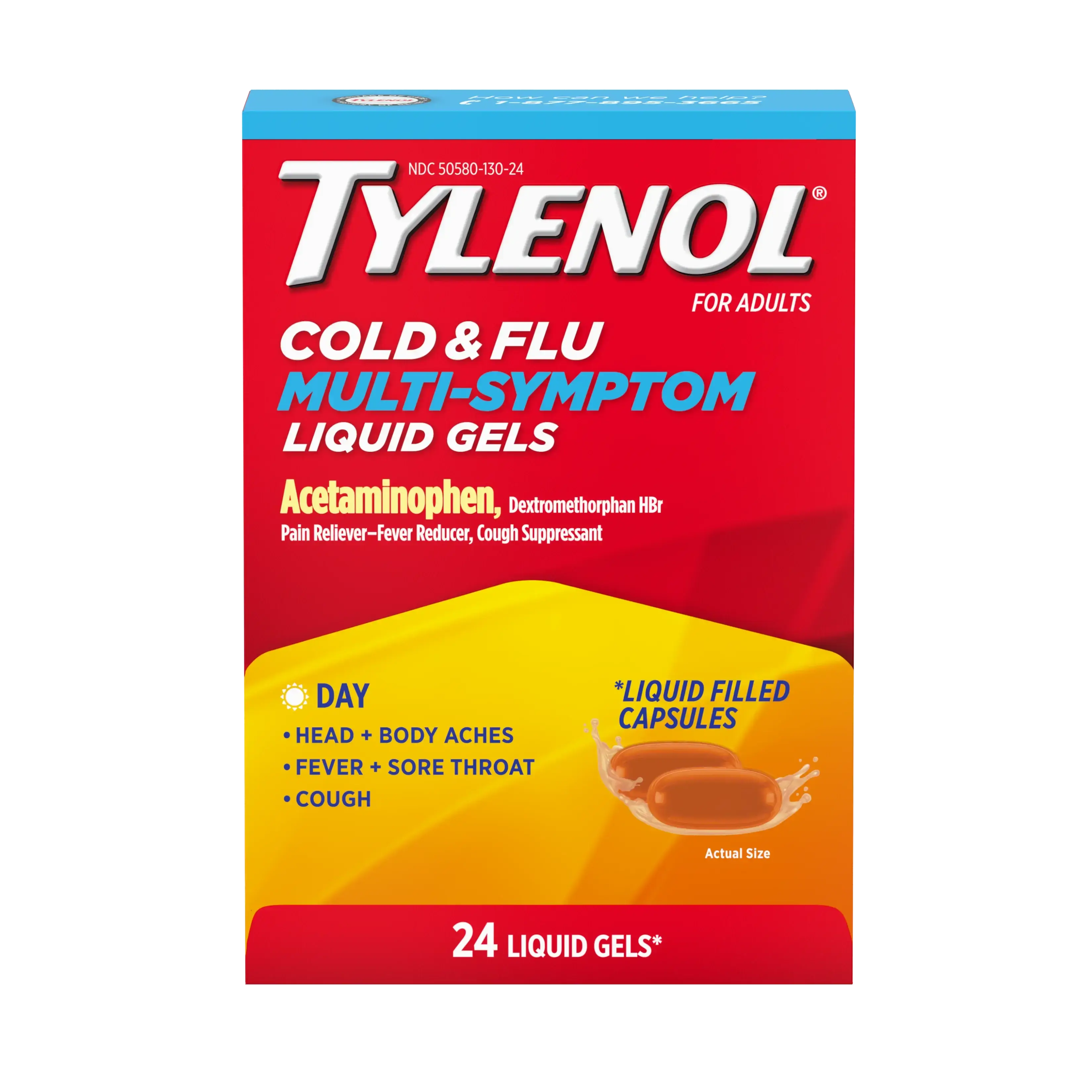 TYLENOL® Daytime Cold & Flu Multi-Symptom Relief Liquid Gels