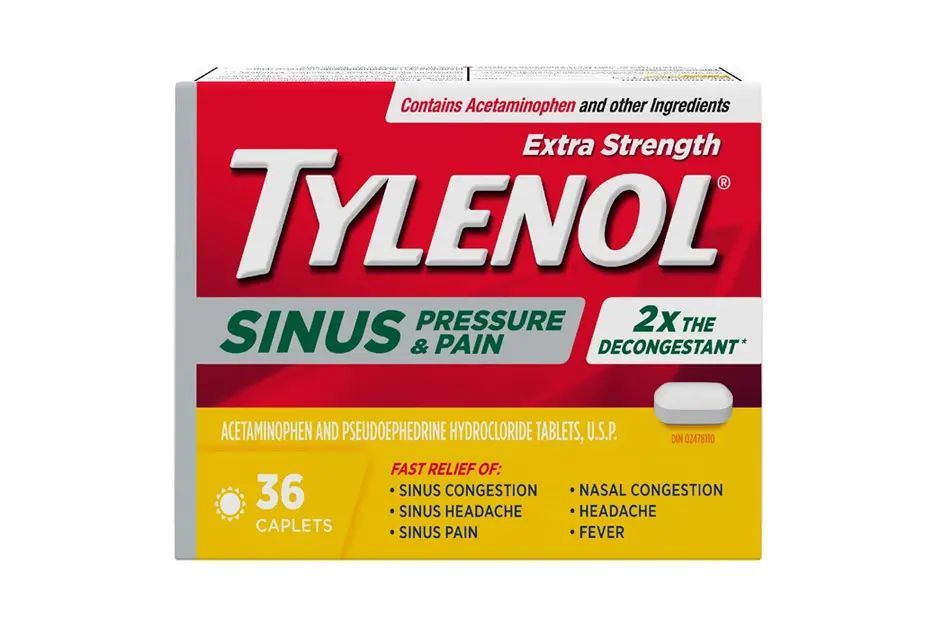 A Packet of Extra Strength Tylenol® Sinus Pressure and Pain, 36 Caplets