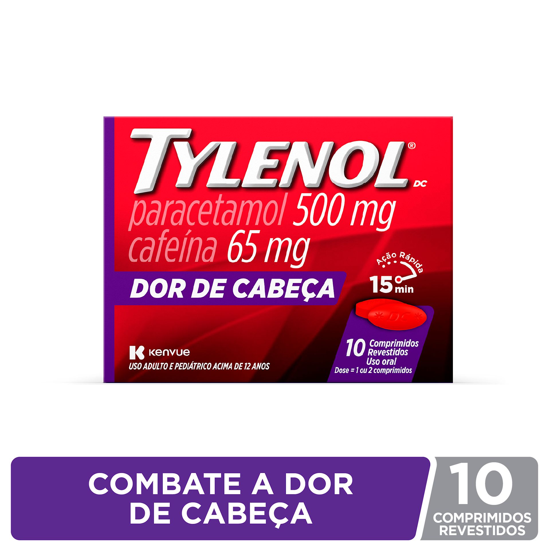TYLENOL® DC DOR DE CABEÇA 1G* - Image 2 - Tylenol - pt-BR