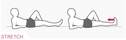 Knee stretch infographic