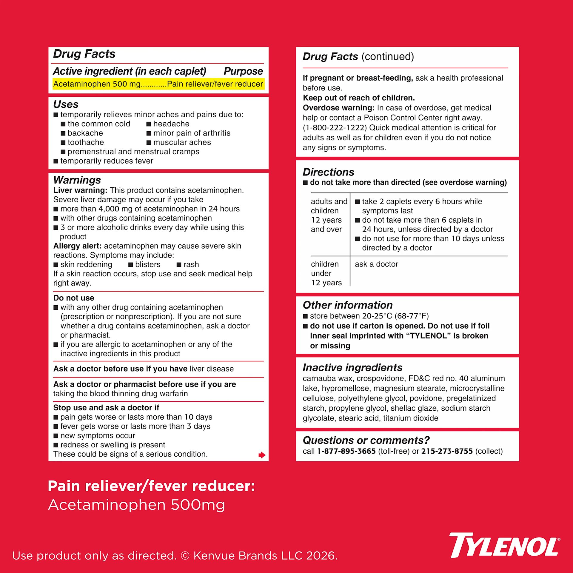 TYLENOL® Extra Strength Caplets