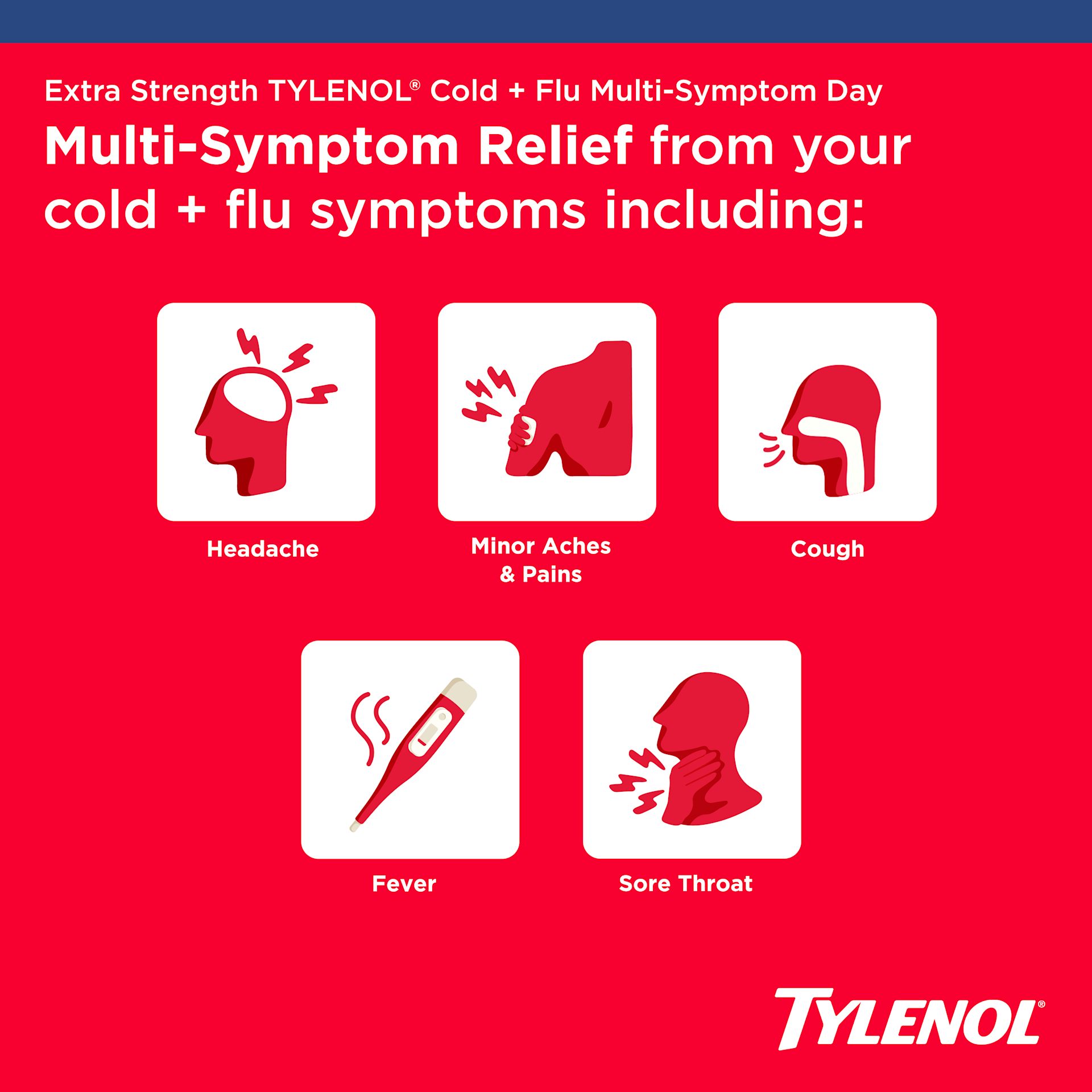 TYLENOL® Extra Strength Severe Cough + Sore Throat Daytime Caplets