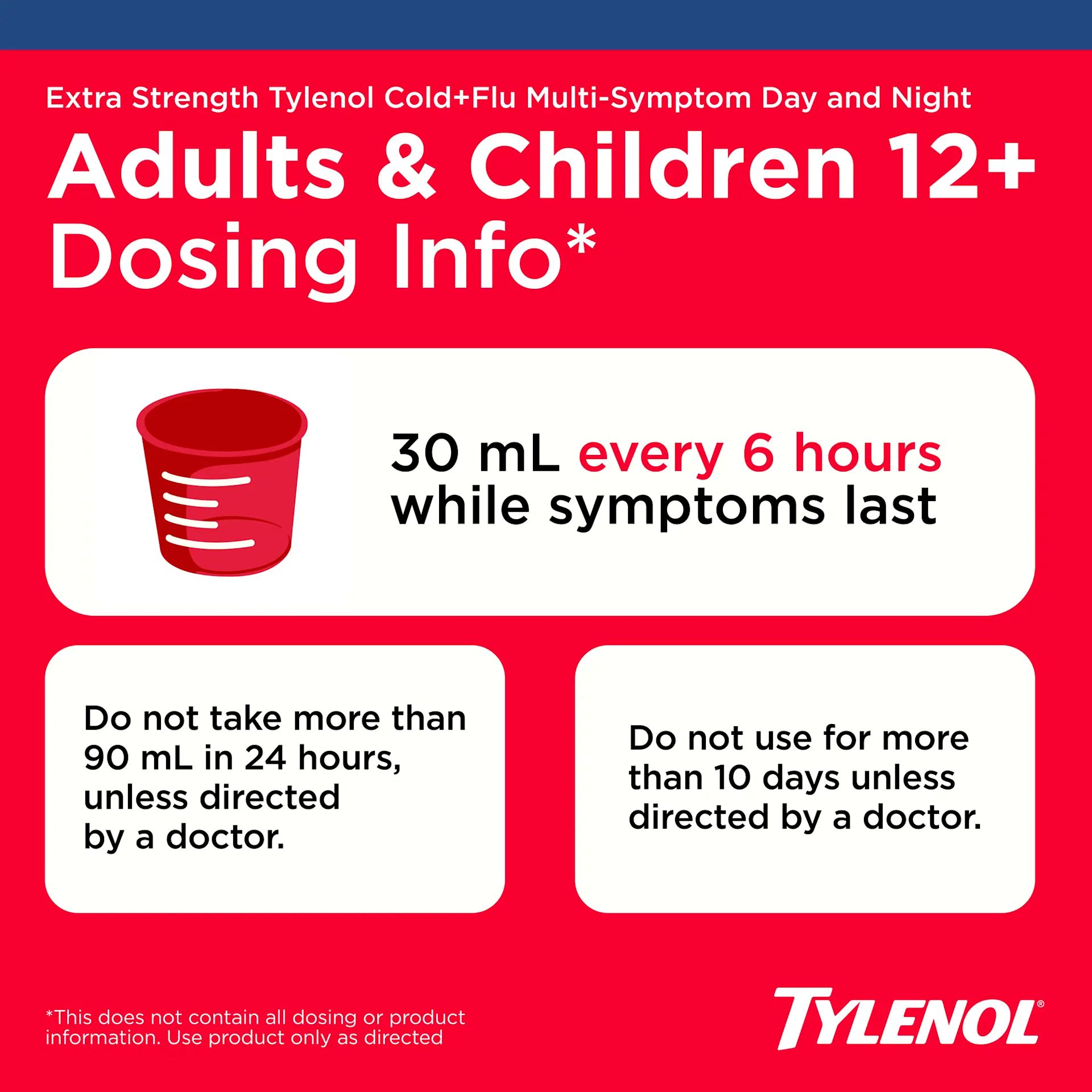 Extra Strength TYLENOL® Cold + Flu Multi-Symptom Relief Value Combo Pack