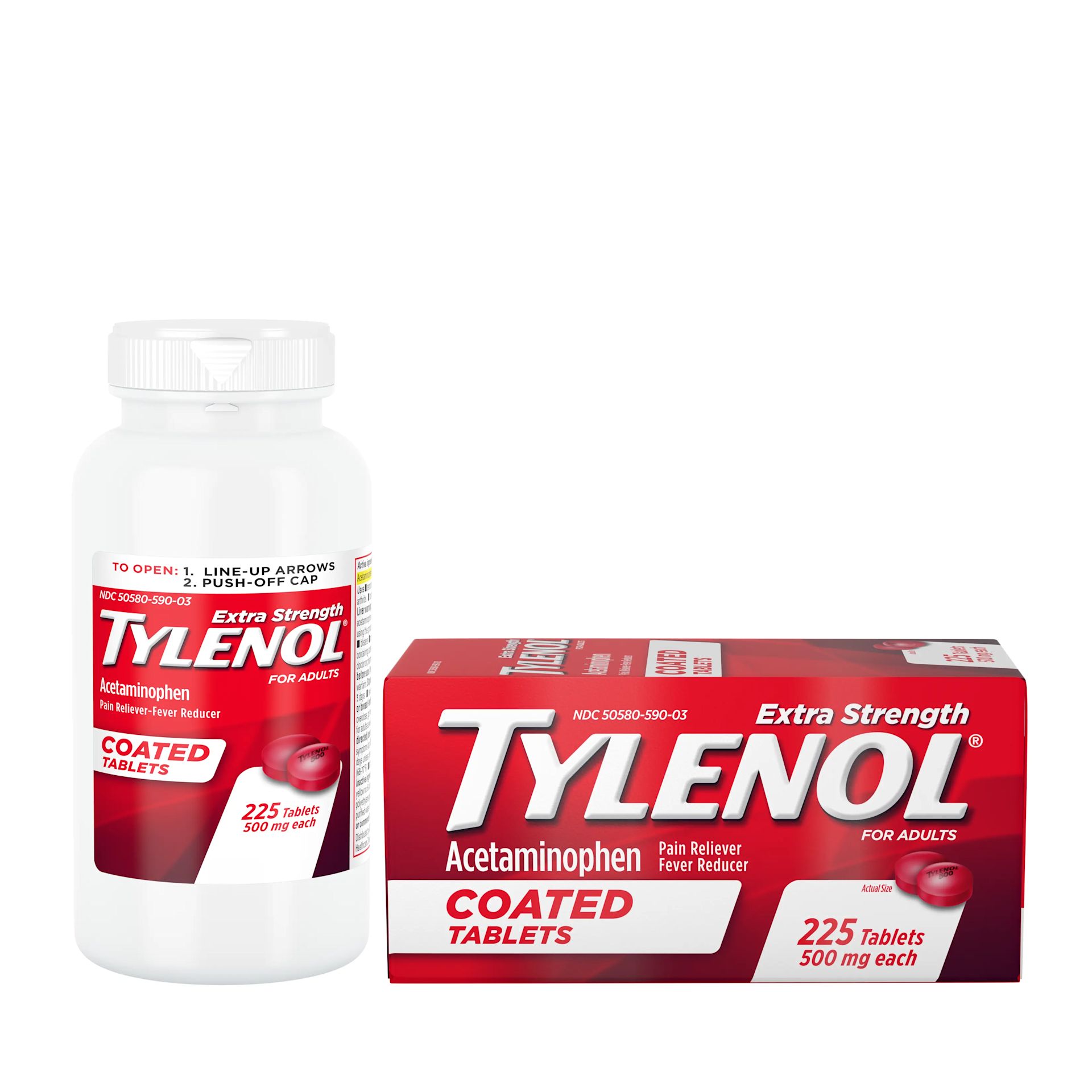 TYL 300450499233 30041465 TyenolES 225CT OBWBTYL_300450499233_30041465_TyenolES_225CT_OBWB Tylenol® Coated tablets