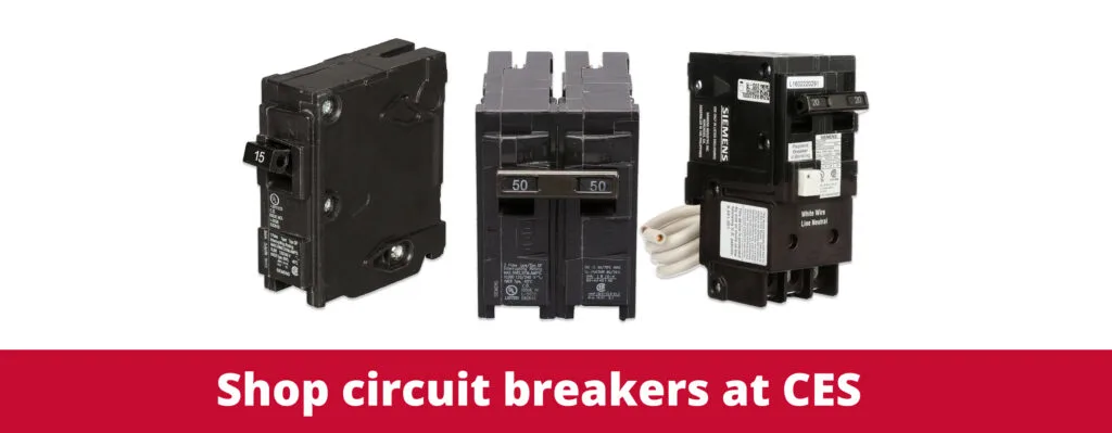 A "Shop circuit breakers at CES" banner with images of circuit breakers.