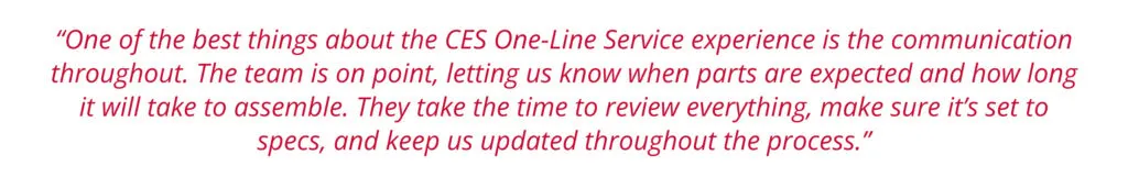 Real results from the field: CES-One Line Service at work image