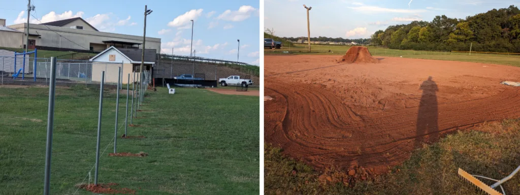 Angels in the infield: Community renovates softball field image