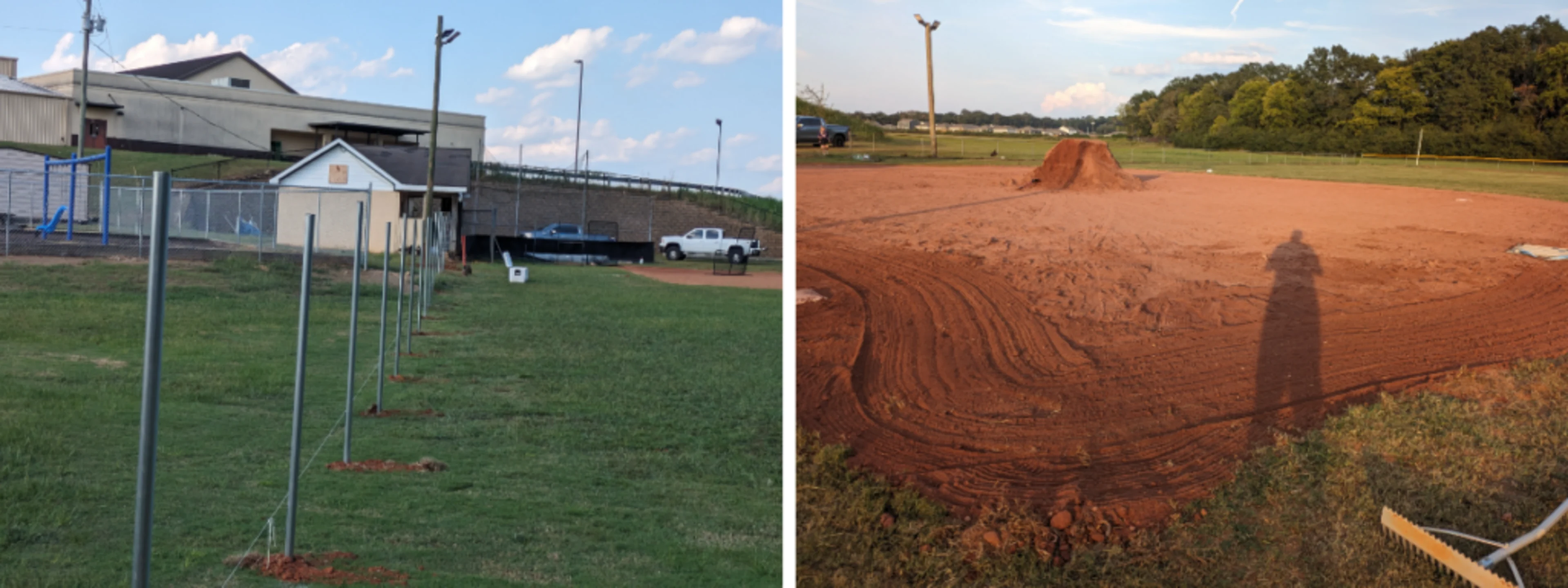 Angels in the infield: Community renovates softball field image