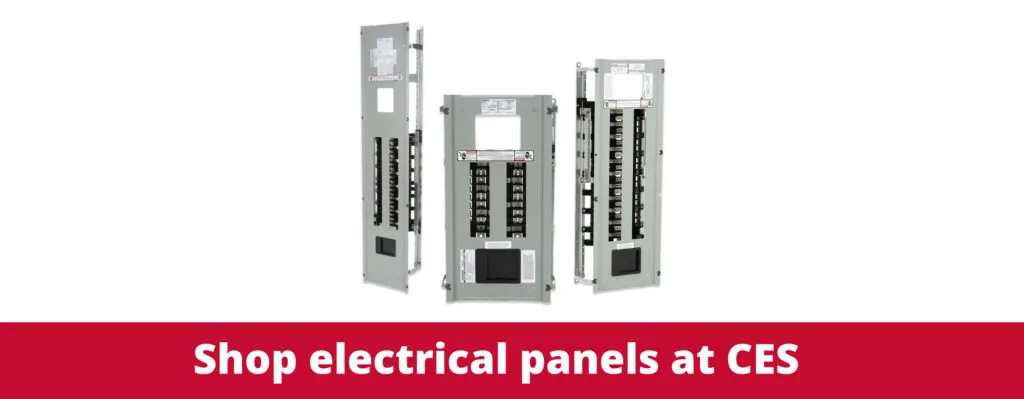 A "Shop electrical panels at CES" banner with images of electrical panels.