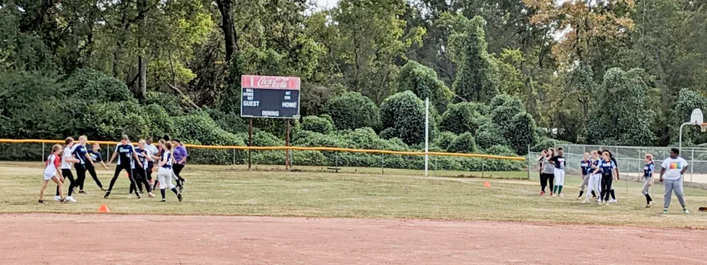 Angels in the infield: Community renovates softball field image