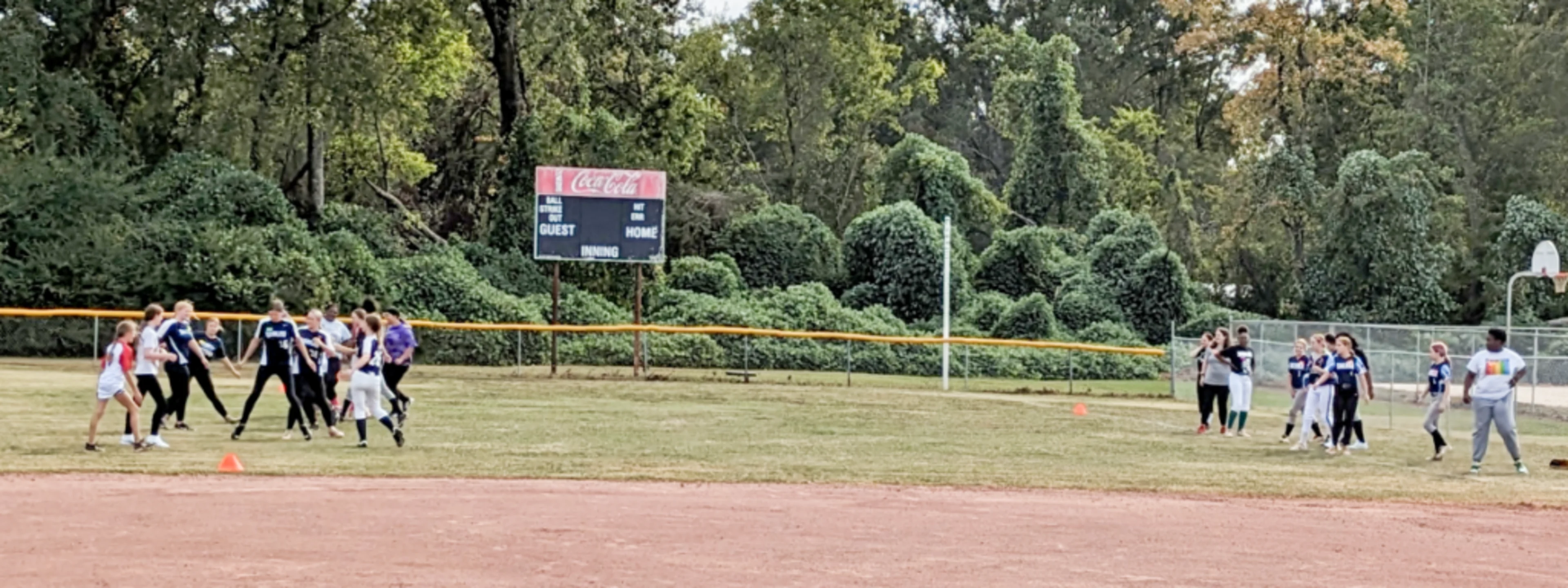 Angels in the infield: Community renovates softball field image