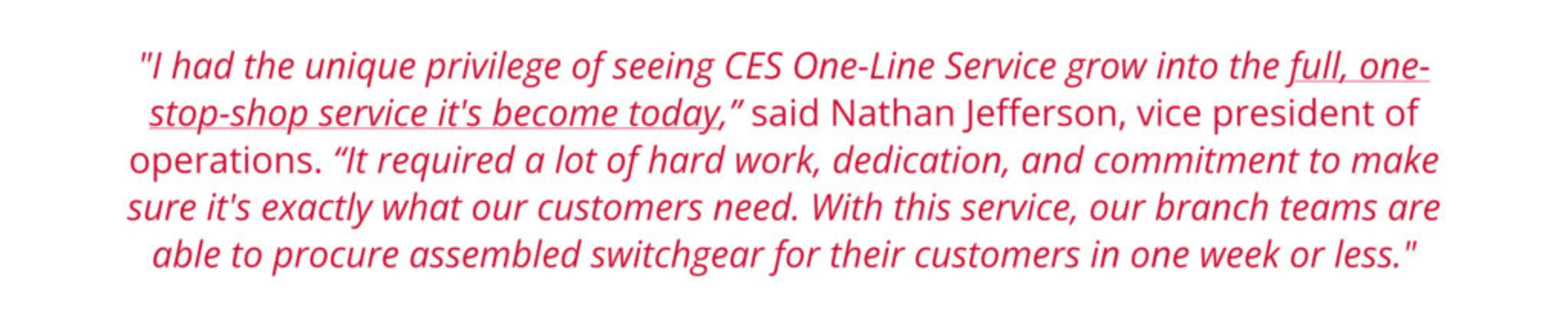 Real results from the field: CES-One Line Service at work image