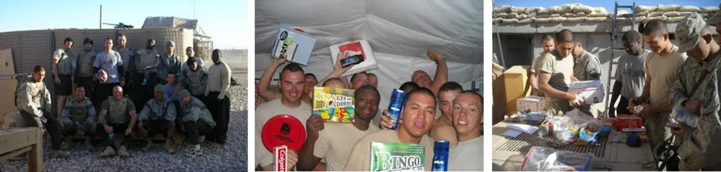 Sending care to soldiers overseas image