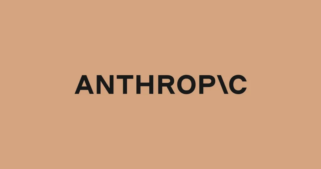 Anthropic wordmark on tan background