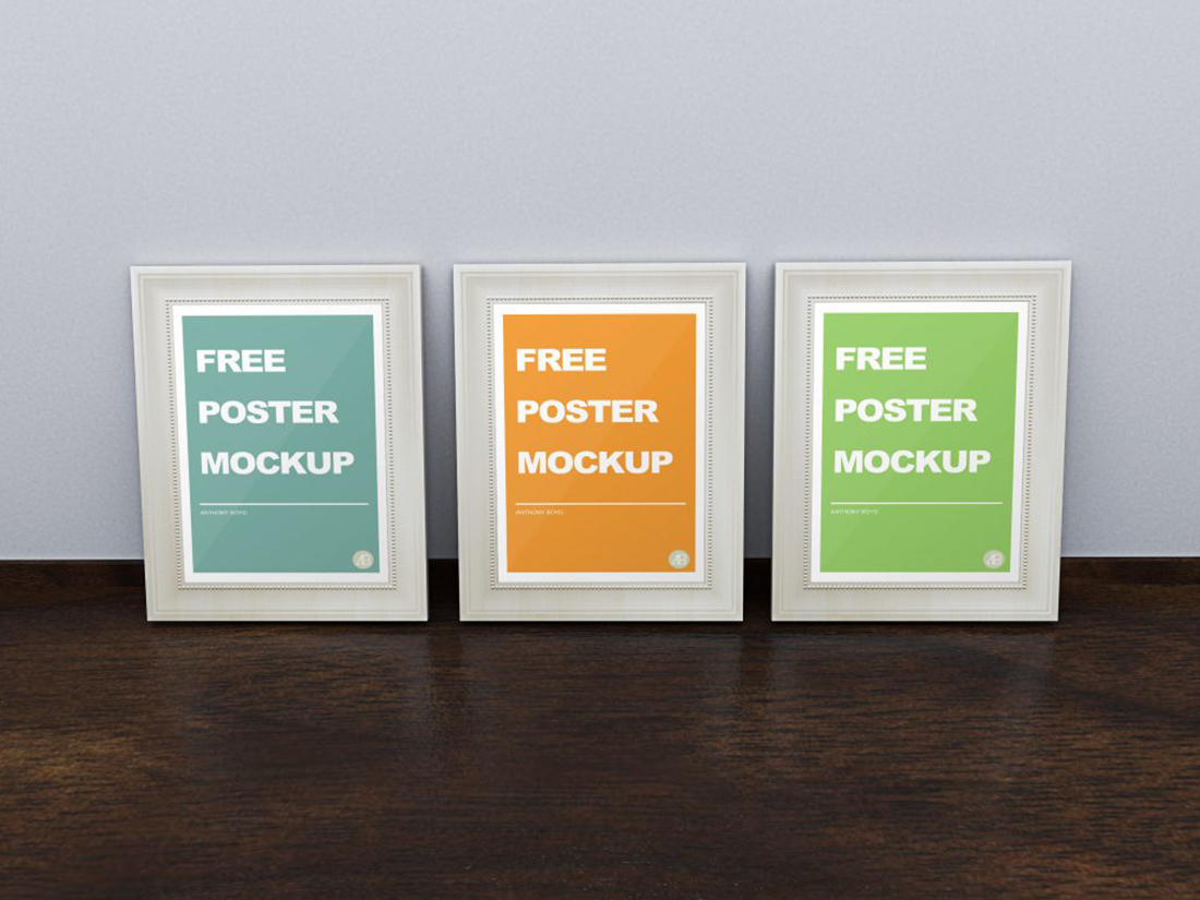 Download Free Realistic Poster Frame Mockup Anthony Boyd Graphics