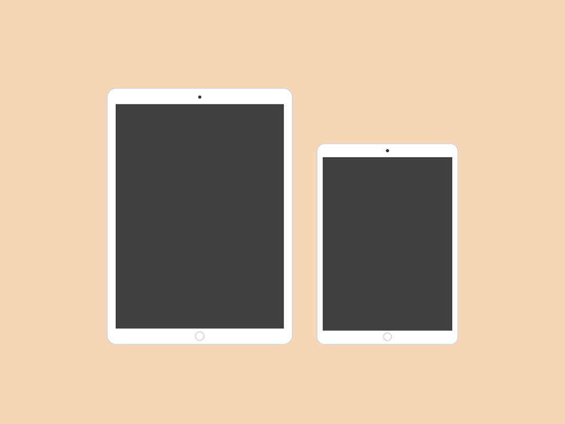 Flat 2D Apple Devices Mockup Pack by Anthony Boyd Graphics