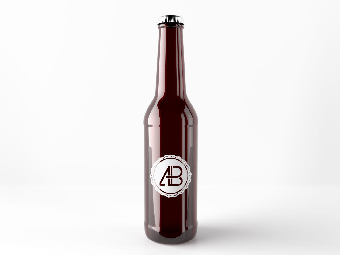 Realistic Beer Bottle Mockup by Anthony Boyd Graphics