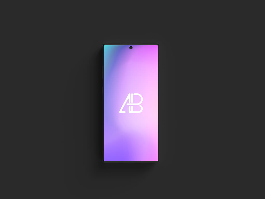 Clay Samsung Galaxy Note 10 Pro Top View Mockup by Anthony Boyd Graphics