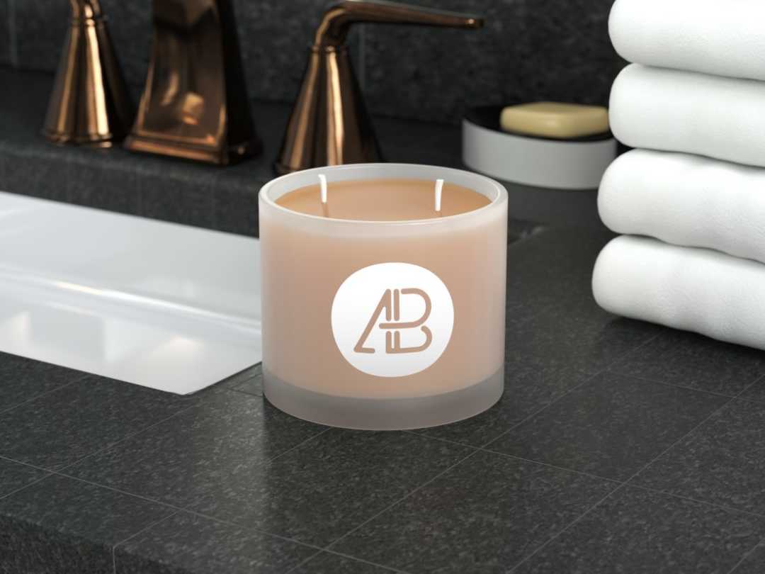 Download Frosted Glass Candle Mockup | Anthony Boyd Graphics
