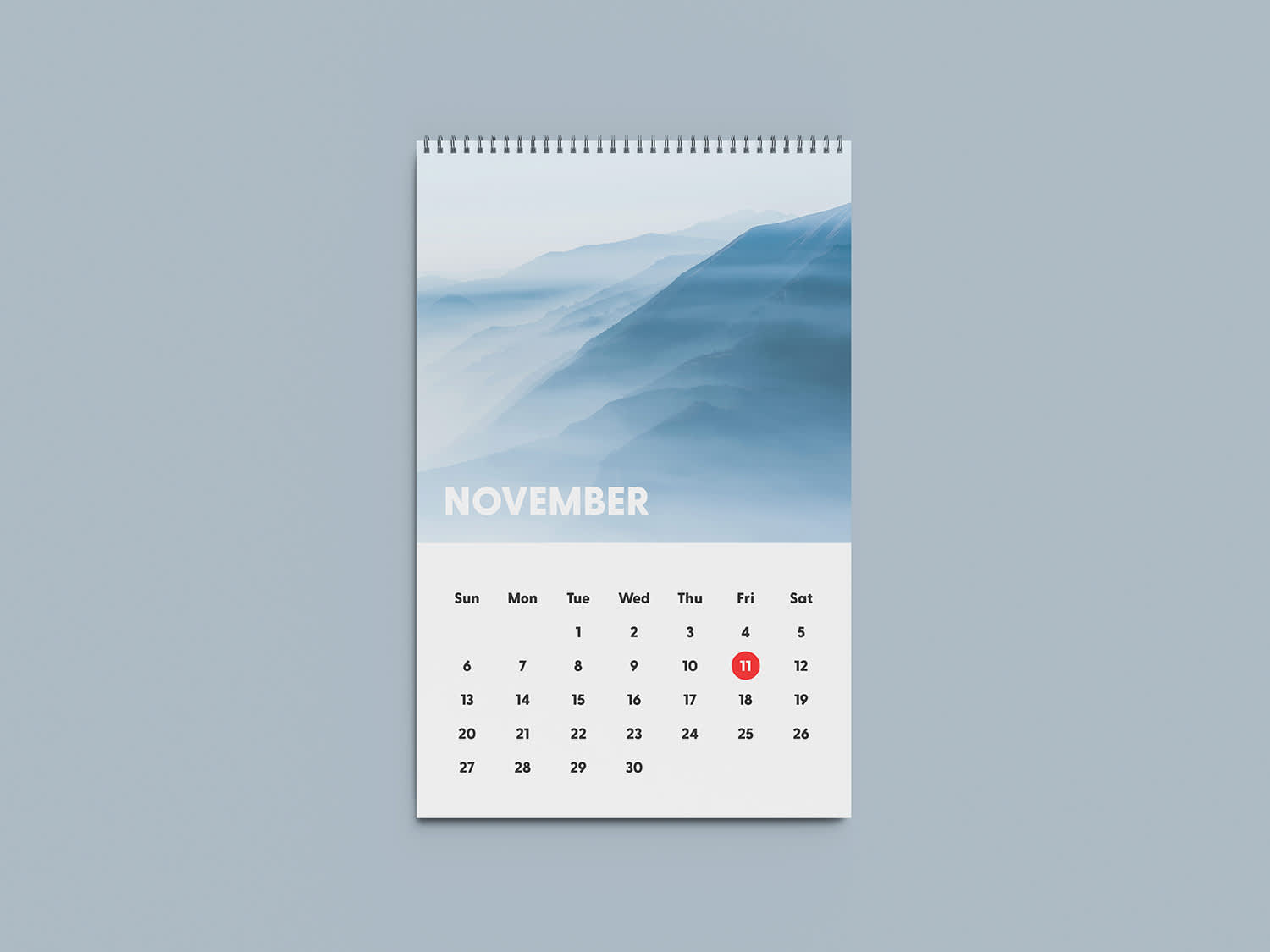 Portrait Calendar Mockup by Anthony Boyd Graphics