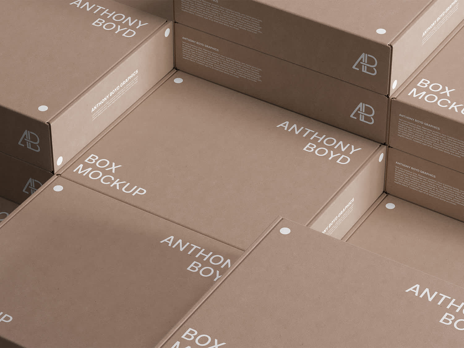 Stacked Boxes Mockup #2 by Anthony Boyd Graphics