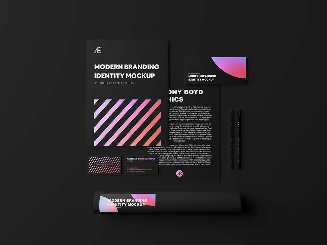 Download Modern Branding Identity Mockup Vol 4 Anthony Boyd Graphics