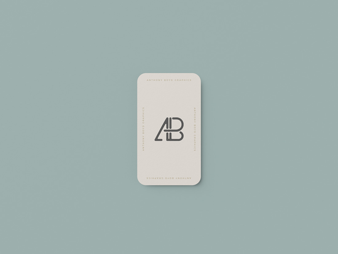 Download Vertical Rounded Business Card Mockup #1 | Anthony Boyd Graphics