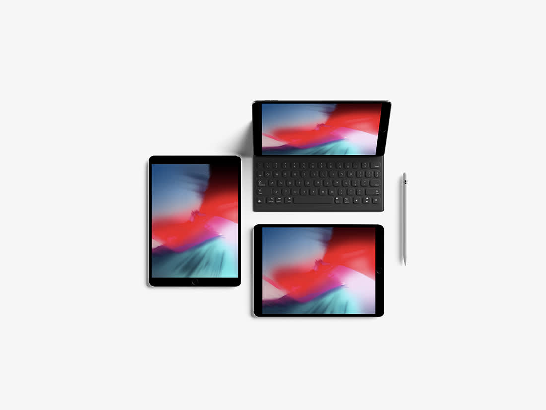 Modern Top View iPad Pro 10.5-inch Mockup by Anthony Boyd Graphics