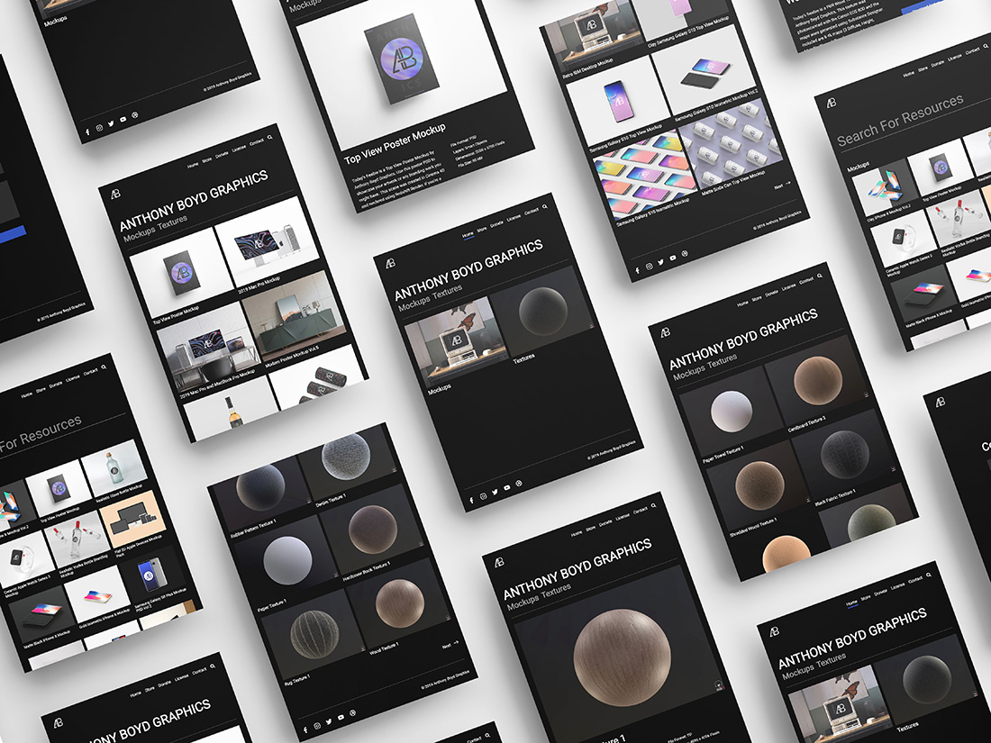 Download UI Showcase Mockup Pack | Anthony Boyd Graphics