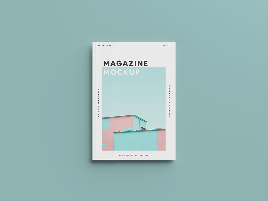 Download Top View Magazine Mockup | Anthony Boyd Graphics