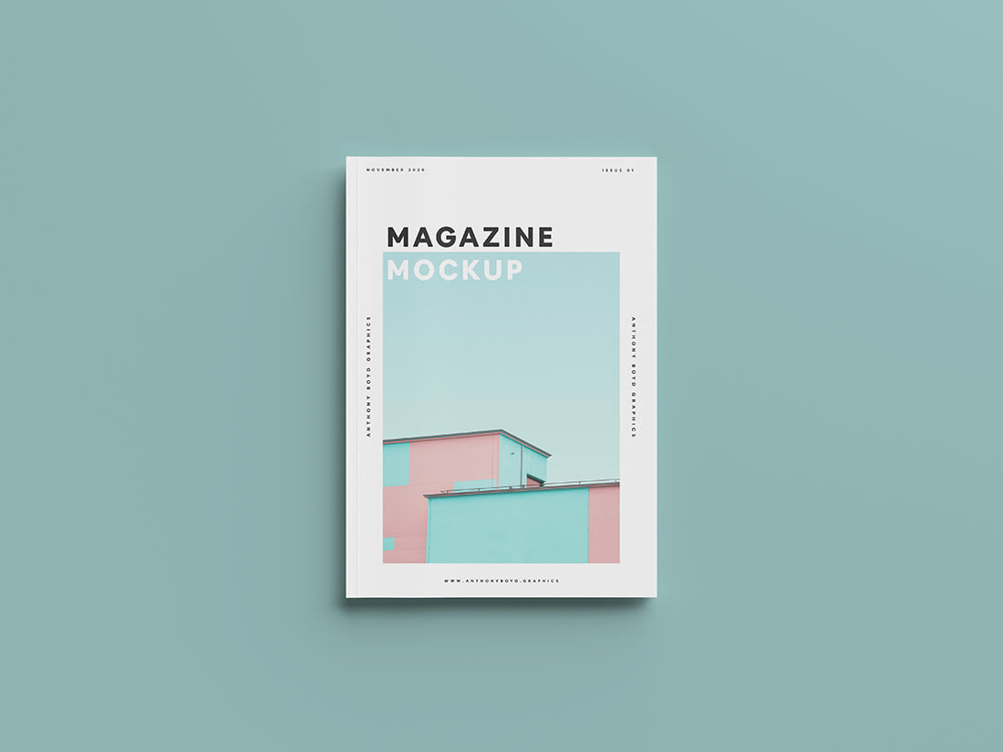 Top View Magazine Mockup by Anthony Boyd Graphics