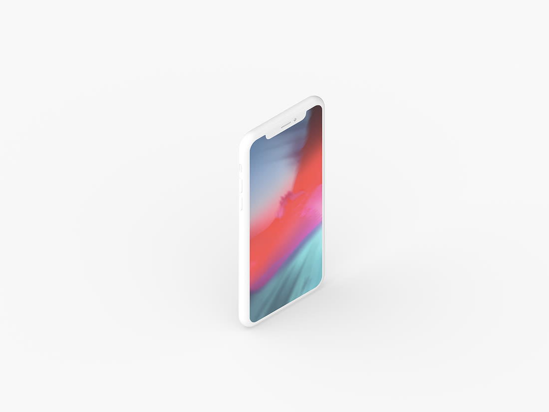 Minimal Clay iPhone X Presentation Mockup Set by Anthony Boyd Graphics