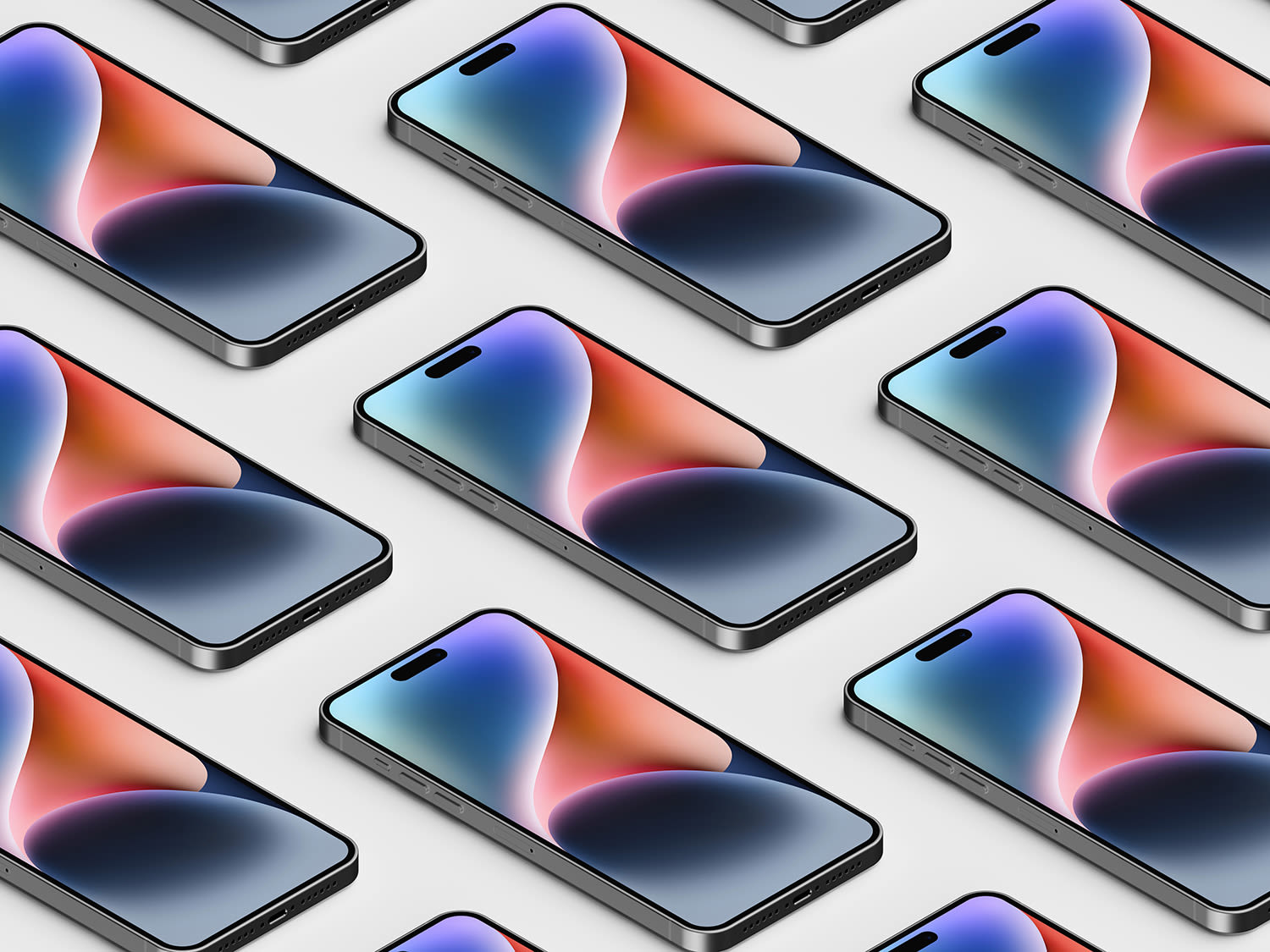 iPhone 14 Pro Max Grid Mockup by Anthony Boyd Graphics