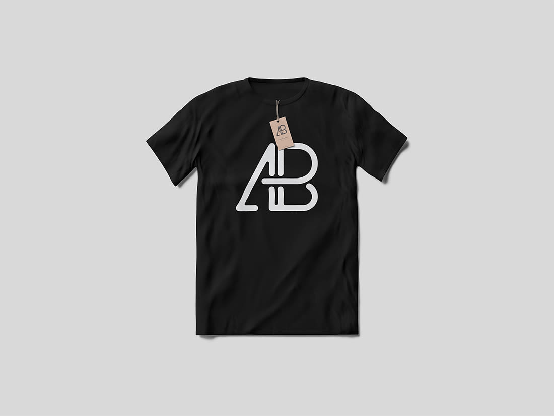 T-Shirt With Tag Mockup by Anthony Boyd Graphics