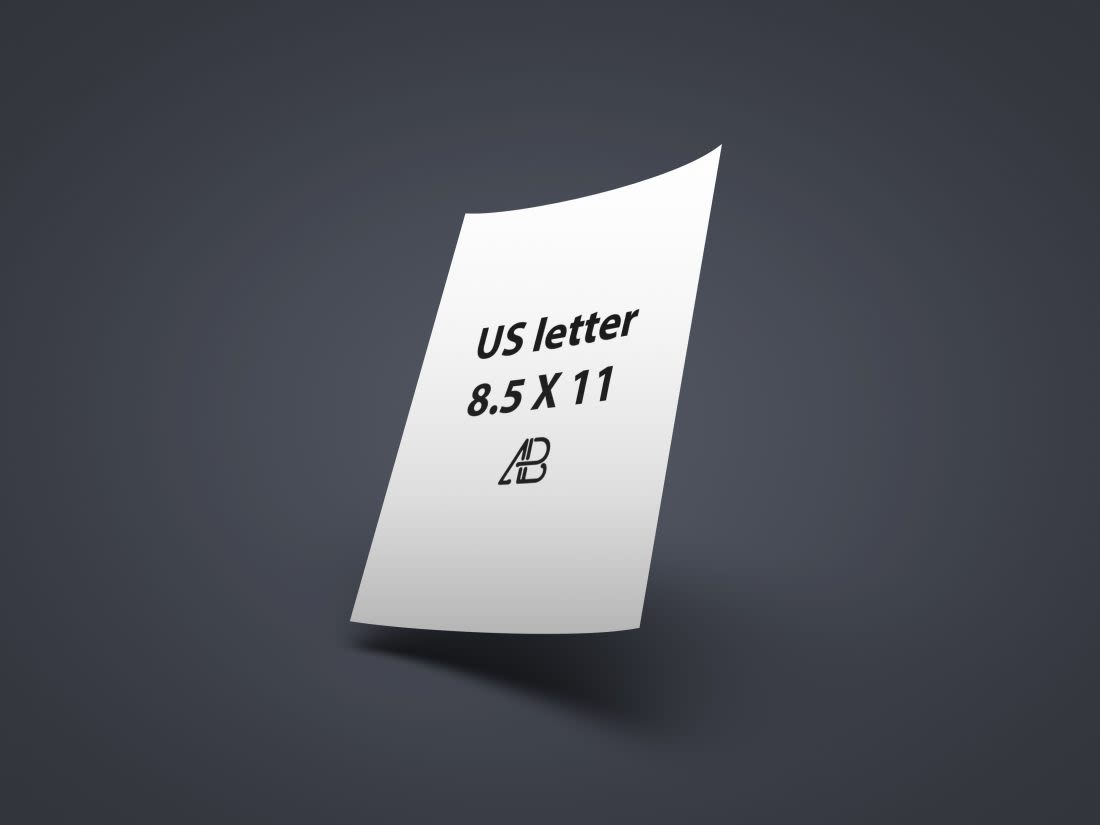 Realistic US Letter Paper Mockup Vol.1 by Anthony Boyd Graphics