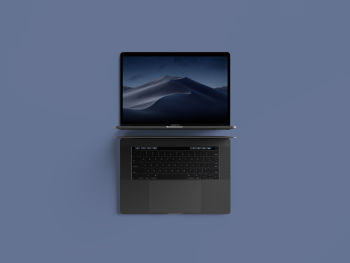 Modern Top View MacBook Pro Mockup by Anthony Boyd Graphics