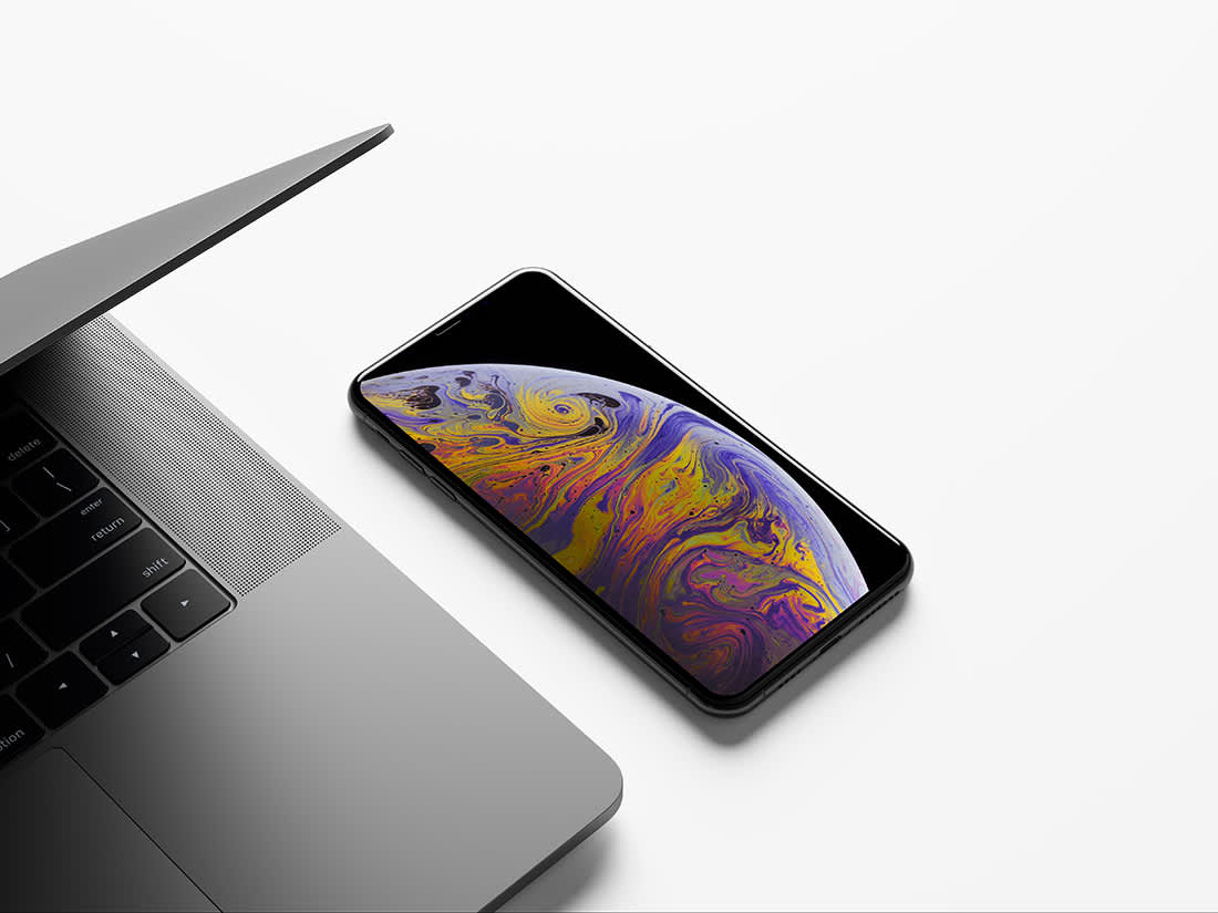 iPhone XS Max Mockup by Anthony Boyd Graphics