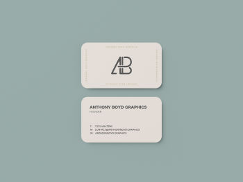Rounded Business Card Mockup #1 by Anthony Boyd Graphics