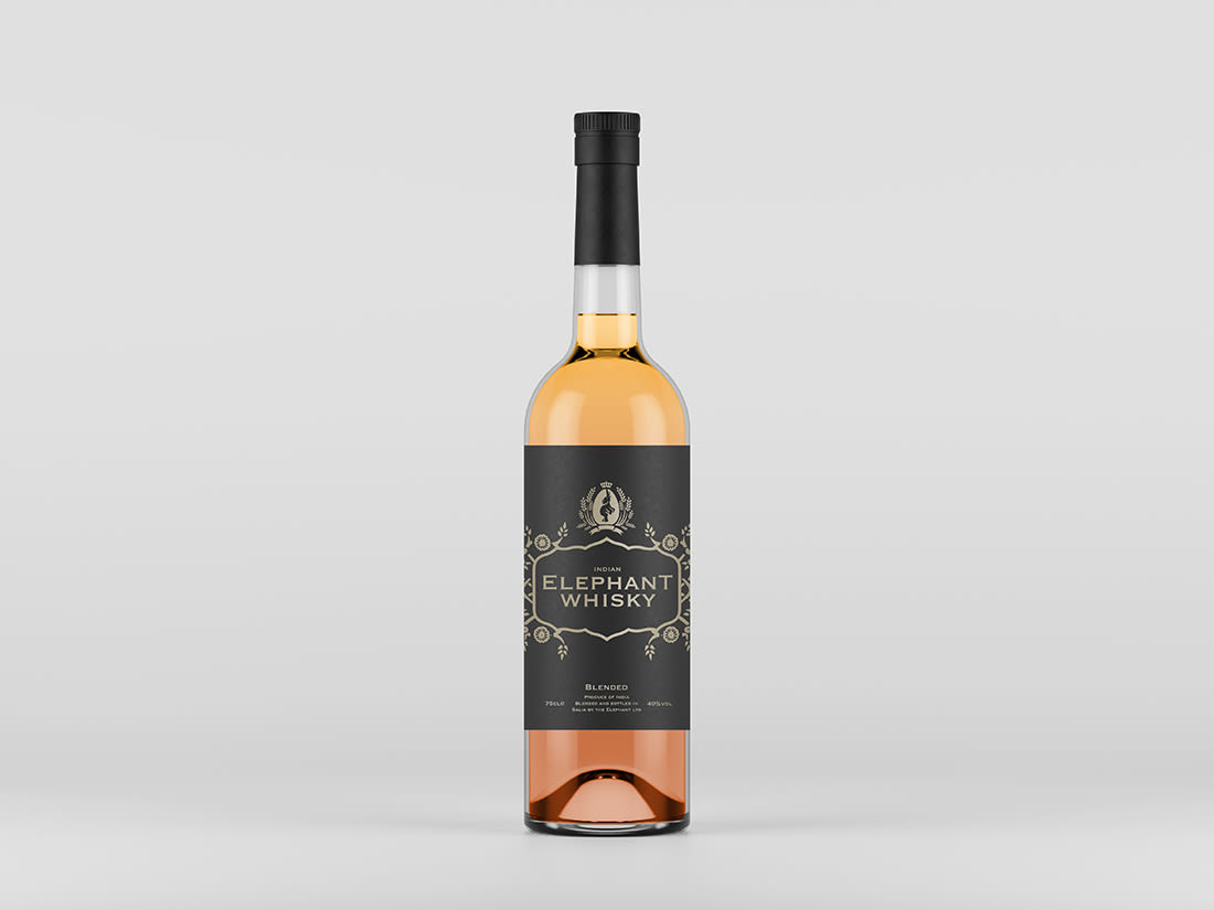 Front View Liquor Bottle Mockup by Anthony Boyd Graphics