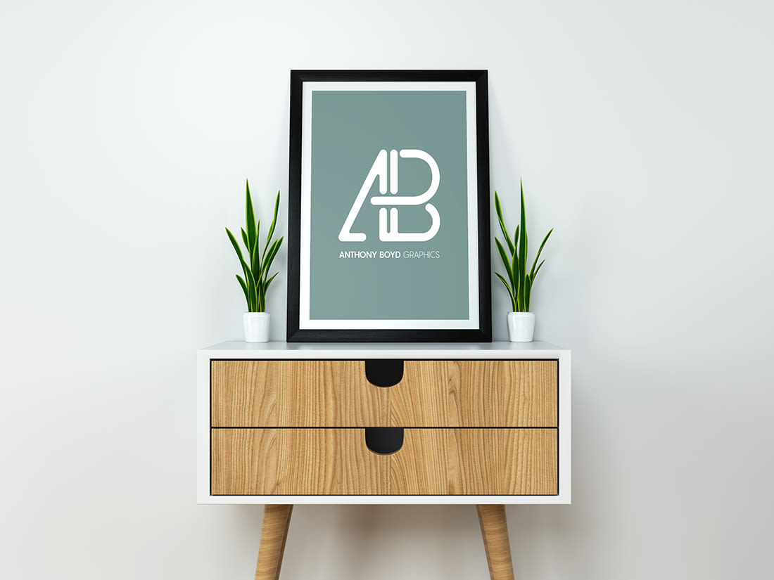 Modern Poster Mockup PSD by Anthony Boyd Graphics