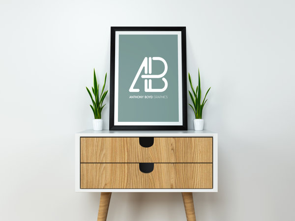 Modern Poster Mockup PSD by Anthony Boyd Graphics