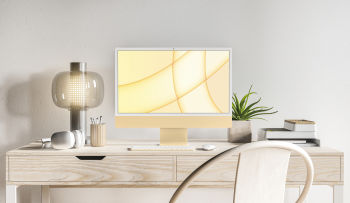 2021 iMac Mockup by Anthony Boyd Graphics (Yellow)