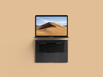 Modern Top View MacBook Pro Mockup by Anthony Boyd Graphics