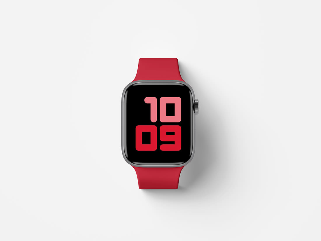 Top View Apple Watch Series 5 Mockup by Anthony Boyd Graphics