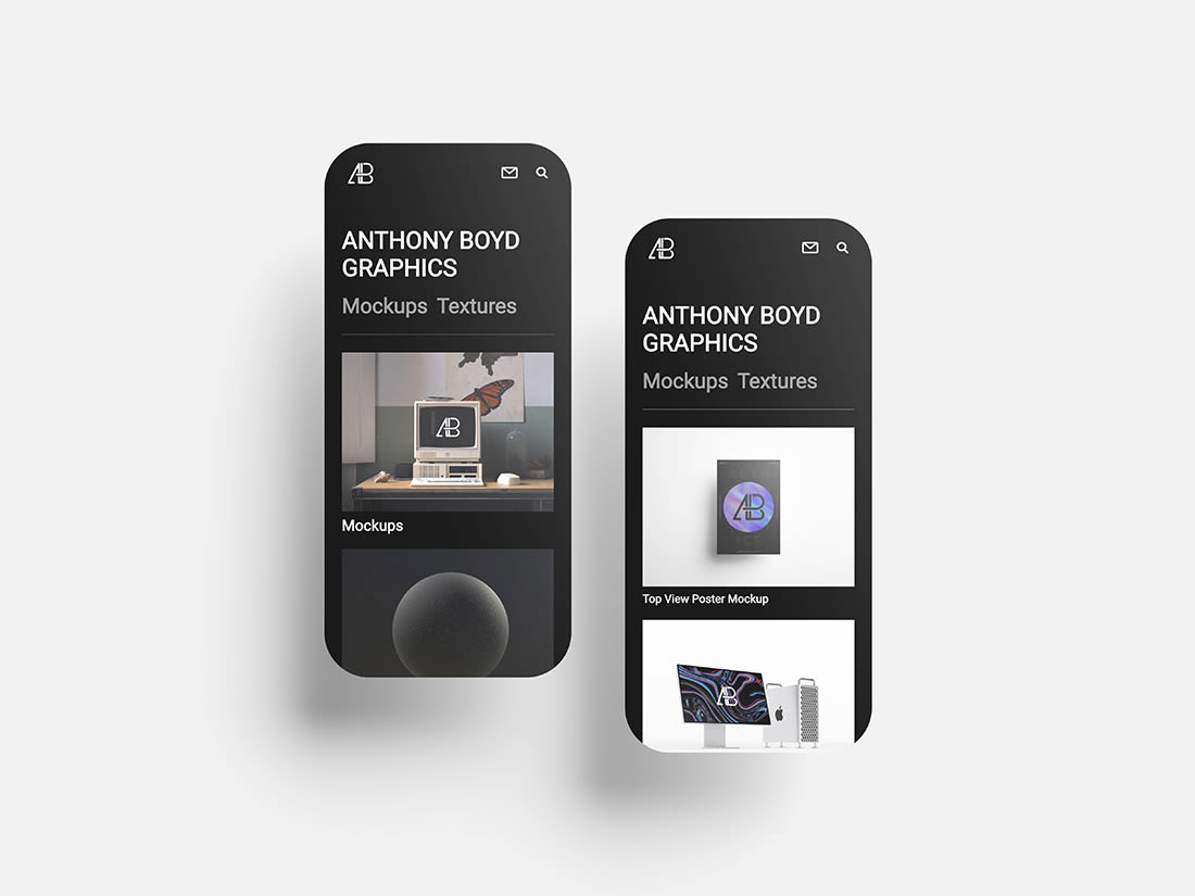 Rounded Smartphone Screen Set by Anthony Boyd Graphics