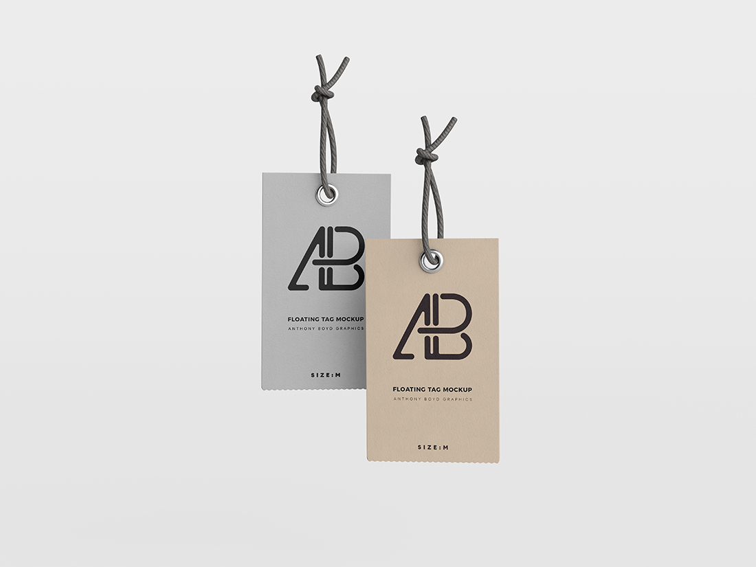 Floating Tag Mockup Anthony Boyd Graphics
