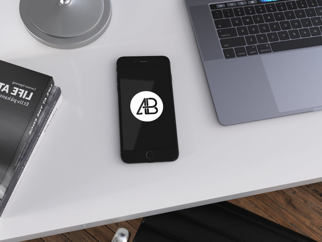 Realistic jet Black iPhone 7 Plus Mockup Vol.3 by Anthony Boyd Graphics