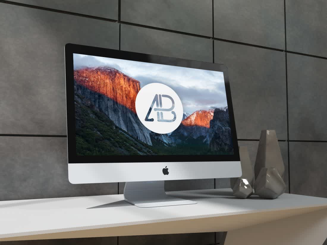 Realistic 5k iMac Mockup by Anthony Boyd Graphics