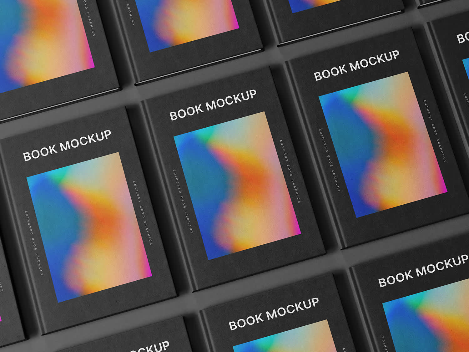 Book Grid Mockup by Anthony Boyd Graphics