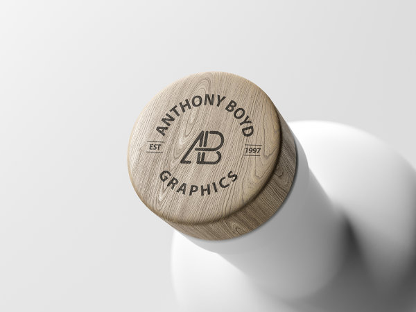 Matte Bottle Top Logo Mockup by Anthony Boyd Graphics
